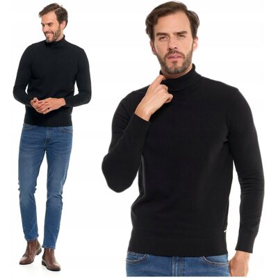 Elegancki Golf Męski Sweter Pod Szyję Klasyczny Cienki Sweterek MORAJ S Elegancki Golf Męski Sweter Pod Szyję Klasyczny Cienki Sweterek MORAJ S