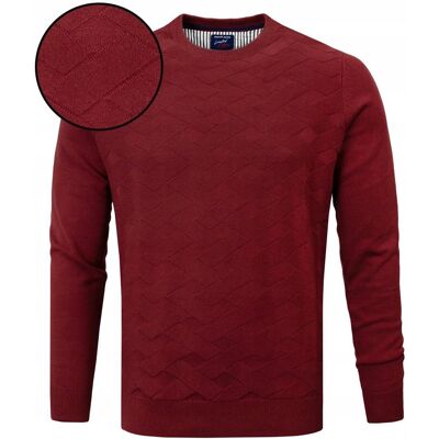 Elegancki SWETER Męski Klasyczny BORDOWY Bawełniany XXL Pako Jeans Elegancki SWETER Męski Klasyczny BORDOWY Bawełniany XXL Pako Jeans