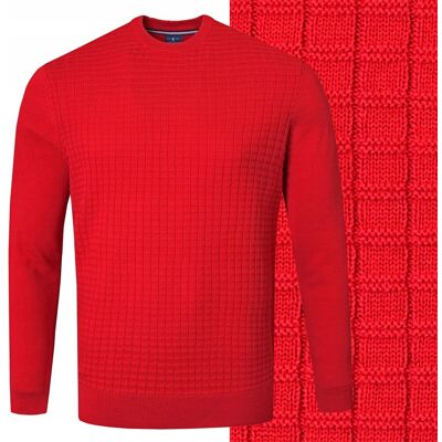Elegancki SWETER Męski Klasyczny CZERWONY Bawełniany L Pako Jeans Elegancki SWETER Męski Klasyczny CZERWONY Bawełniany L Pako Jeans