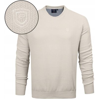 Elegancki SWETER Męski Klasyczny JASNOBEŻOWY Bawełniany XL Pako Jeans Elegancki SWETER Męski Klasyczny JASNOBEŻOWY Bawełniany XL Pako Jeans