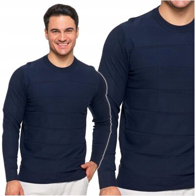Elegancki Sweter Męski Okrągły Dekolt Klasyczny Z Wiskozy Wygodny Moraj 3xl Elegancki Sweter Męski Okrągły Dekolt Klasyczny Z Wiskozy Wygodny Moraj 3xl