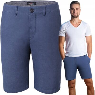 ELEGANCKIE Spodenki SZORTY Chino Męskie MARIUS Granatowe 30 Pako Jeans ELEGANCKIE Spodenki SZORTY Chino Męskie MARIUS Granatowe 30 Pako Jeans