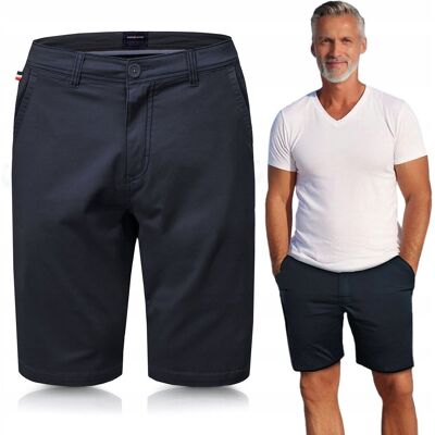 ELEGANCKIE Spodenki SZORTY Chino Męskie SINGLE Granatowe L Pako Jeans ELEGANCKIE Spodenki SZORTY Chino Męskie SINGLE Granatowe L Pako Jeans