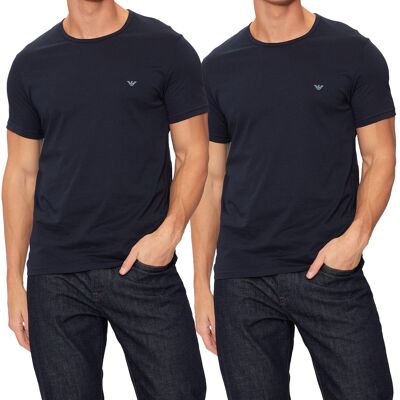 Giorgio Armani Emporio Armani t-shirt koszulka męska granatowa 2 sztuki 111267-4F722-70835 XL Giorgio Armani Emporio Armani t-shirt koszulka męska granatowa 2 sztuki 111267-4F722-70835 XL