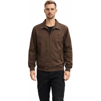 Inny producent FRED PERRY BRĄZOWA KURTKA BOMBER Z BAWEŁNY Z KOŁNIERZYKIEM M I2E Inny producent FRED PERRY BRĄZOWA KURTKA BOMBER Z BAWEŁNY Z KOŁNIERZYKIEM M I2E