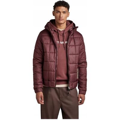 G-Star Raw Kurtka Męska Pikowana z Kapturem Bordowa S Jyb G-Star Raw Kurtka Męska Pikowana z Kapturem Bordowa S Jyb