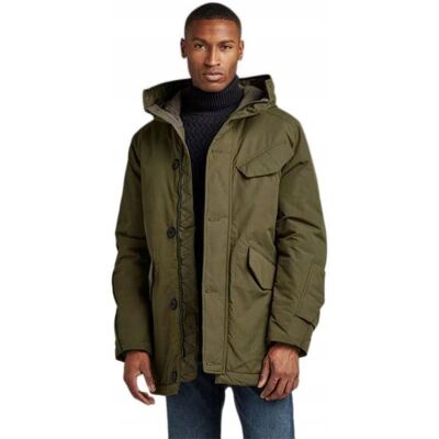 G-STAR RAW ZIELONA MĘSKA KURTKA PARKA Z KAPTUREM I KIESZENIAMI XL 6BA G-STAR RAW ZIELONA MĘSKA KURTKA PARKA Z KAPTUREM I KIESZENIAMI XL 6BA