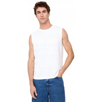 Gap Biały Bawełniany T Shirt bez Rękawów Miejski L Kwb Gap Biały Bawełniany T Shirt bez Rękawów Miejski L Kwb