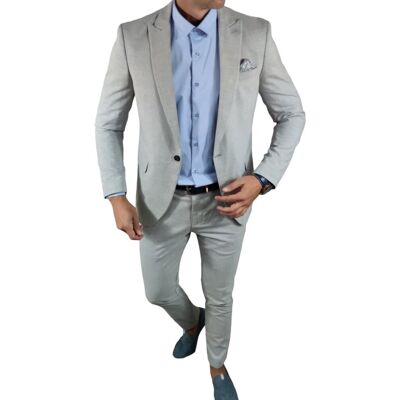 Inny producent Garnitur męski dwuczęściowy komplet kolor szary-popielaty DJG05 48 Inny producent Garnitur męski dwuczęściowy komplet kolor szary-popielaty DJG05 48