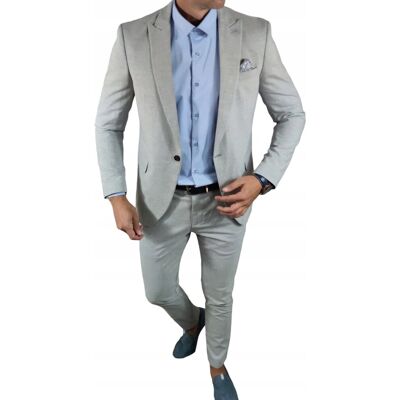 Inny producent Garnitur męski dwuczęściowy komplet kolor szary-popielaty DJG05 - 58 Inny producent Garnitur męski dwuczęściowy komplet kolor szary-popielaty DJG05 - 58