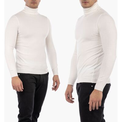 brak danych Golf Męski Elegancki Sweter Klasyczny Śmietanowy LD-69053-9 Złamana biel 3XL brak danych Golf Męski Elegancki Sweter Klasyczny Śmietanowy LD-69053-9 Złamana biel 3XL