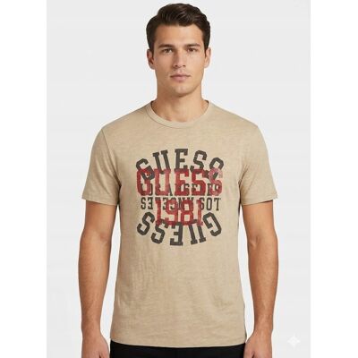 Inny producent GUESS BEŻOWY T SHIRT MĘSKI Z NADRUKIEM LOGO 1981 BAWEŁNA L GŁA Inny producent GUESS BEŻOWY T SHIRT MĘSKI Z NADRUKIEM LOGO 1981 BAWEŁNA L GŁA