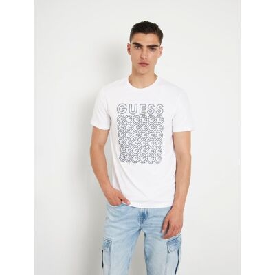 Inny producent GUESS BIAŁY T SHIRT MĘSKI Z NADRUKIEM I OKRĄGŁYM DEKOLTEM L 1GŁA Inny producent GUESS BIAŁY T SHIRT MĘSKI Z NADRUKIEM I OKRĄGŁYM DEKOLTEM L 1GŁA