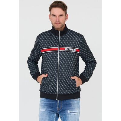 Guess Czarna męska bluza logowana M Guess Czarna męska bluza logowana M