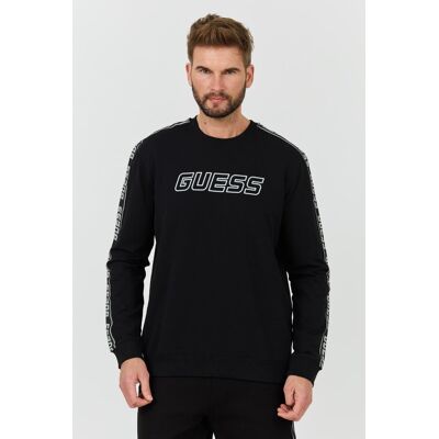 Guess Czarna męska bluza z lampasami Arlo XL Guess Czarna męska bluza z lampasami Arlo XL