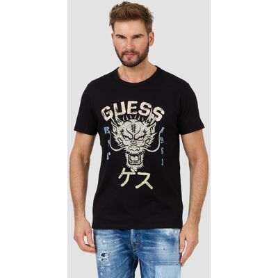 Guess Czarny męski t-shirt bawełniany Dragon Tee XXL Guess Czarny męski t-shirt bawełniany Dragon Tee XXL
