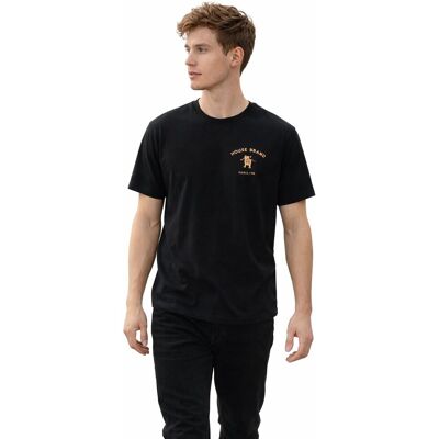 Guess CZARNY TSHIRT MĘSKI Z KLASYCZNYM DEKOLTEM I NADRUKIEM L I3A Guess CZARNY TSHIRT MĘSKI Z KLASYCZNYM DEKOLTEM I NADRUKIEM L I3A