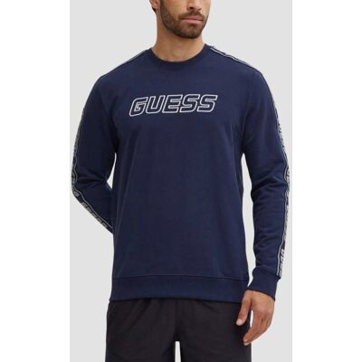 Guess Granatowa męska bluza z lampasami Arlo Cn S Guess Granatowa męska bluza z lampasami Arlo Cn S
