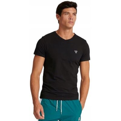 Guess KOSZULKA MĘSKA T-SHIRT CALEB HERO V NECK CZARNA r.XXL Guess KOSZULKA MĘSKA T-SHIRT CALEB HERO V NECK CZARNA r.XXL