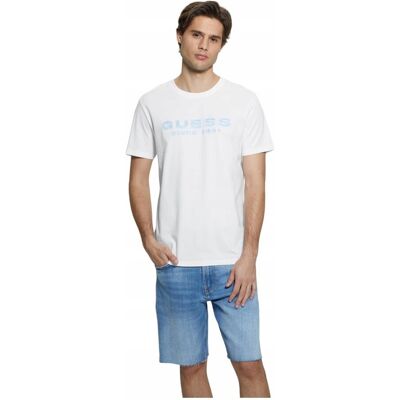 Koszulka Męska T-Shirt Ss Cn Guess Logo Tee Biała R.M Koszulka Męska T-Shirt Ss Cn Guess Logo Tee Biała R.M