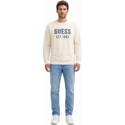 Guess KREMOWA BLUZA MĘSKA BAWEŁNIANA Z NADRUKIEM LOGO M I4A Guess KREMOWA BLUZA MĘSKA BAWEŁNIANA Z NADRUKIEM LOGO M I4A