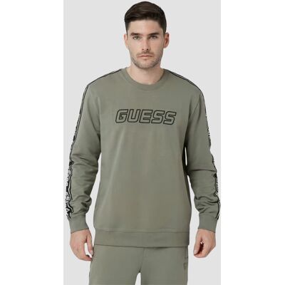 Guess Zielona męska bluza z lampasami Arlo Cn XL Guess Zielona męska bluza z lampasami Arlo Cn XL