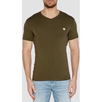 Guess Zielony męski t-shirt z małym logo XL Guess Zielony męski t-shirt z małym logo XL