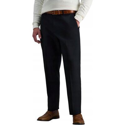 Inny producent HAGGAR ELEGANCKIE SPODNIE MĘSKIE PROSTE Z BAWEŁNY CZARNE 34/34 7CA Inny producent HAGGAR ELEGANCKIE SPODNIE MĘSKIE PROSTE Z BAWEŁNY CZARNE 34/34 7CA