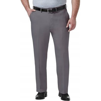Inny producent HAGGAR PLUS SIZE SZARE ELEGANCKIE SPODNIE MĘSKIE PROSTE 52/34 6BA Inny producent HAGGAR PLUS SIZE SZARE ELEGANCKIE SPODNIE MĘSKIE PROSTE 52/34 6BA