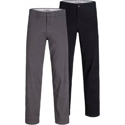 Inny producent JACK & JONES 2-PACK CHINOS MĘSKIE SPODNIE SZARE I CZARNE 29/30 6FA Inny producent JACK & JONES 2-PACK CHINOS MĘSKIE SPODNIE SZARE I CZARNE 29/30 6FA
