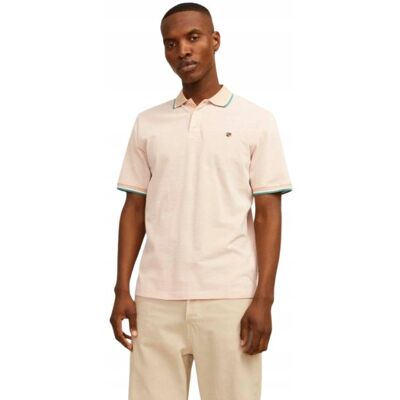 Inny producent JACK&JONES; BEŻOWA KOSZULKA POLO Z DROBNYM WZOREM I LAMÓWKĄ L N1A Inny producent JACK&JONES; BEŻOWA KOSZULKA POLO Z DROBNYM WZOREM I LAMÓWKĄ L N1A