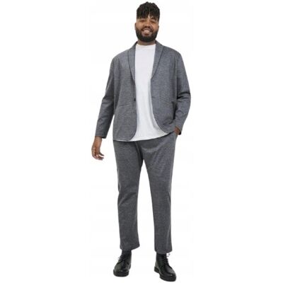 JACK&JONES; GARNITUR PLUS SIZE SZARY MELANŻ MARYNARKA I SPODNIE 3XL JQA JACK&JONES; GARNITUR PLUS SIZE SZARY MELANŻ MARYNARKA I SPODNIE 3XL JQA