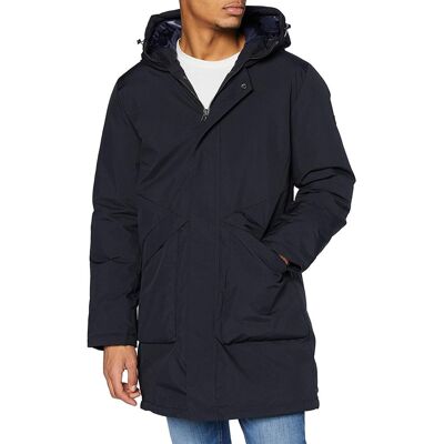 JACK & JONES Men's JJHUSH Parka Jacket Dark Navy Size M JACK & JONES Men's JJHUSH Parka Jacket Dark Navy Size M