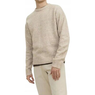 JACK&JONES; MĘSKI SWETER BEŻOWY KLASYCZNY PRZEZ GŁOWĘ L N_A JACK&JONES; MĘSKI SWETER BEŻOWY KLASYCZNY PRZEZ GŁOWĘ L N_A