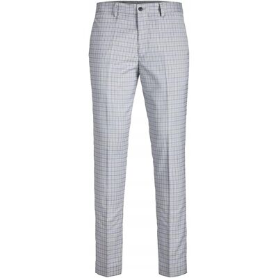 Jack&jones; Spodnie Męskie Garniturowe Szare w Kratę 48 Jsk Jack&jones; Spodnie Męskie Garniturowe Szare w Kratę 48 Jsk