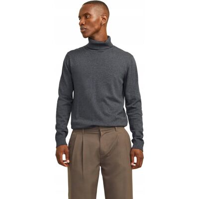 JACK&JONES; SWETER MĘSKI SZARY Z GOLFEM KLASYCZNY XL 6BA JACK&JONES; SWETER MĘSKI SZARY Z GOLFEM KLASYCZNY XL 6BA