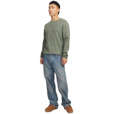 JACK&JONES JACK & JONES ZIELONY SWETER MĘSKI MELANŻ OKRĄGŁY DEKOLT L JQA JACK&JONES JACK & JONES ZIELONY SWETER MĘSKI MELANŻ OKRĄGŁY DEKOLT L JQA