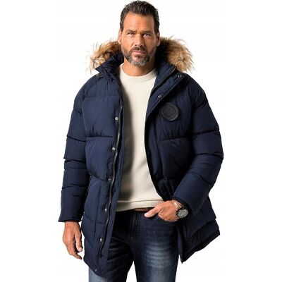 Inny producent JP 1880 GRANATOWA MĘSKA PIKOWANA KURTKA Z KAPTUREM 6XL 17BA Inny producent JP 1880 GRANATOWA MĘSKA PIKOWANA KURTKA Z KAPTUREM 6XL 17BA