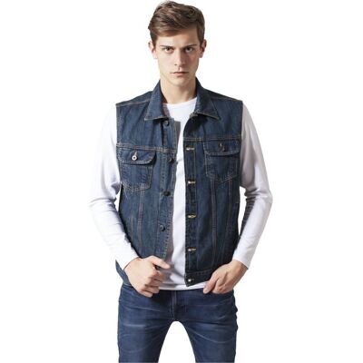 Urban Classics kamizelka DENIM VEST denimblue jeansowa-M Urban Classics kamizelka DENIM VEST denimblue jeansowa-M