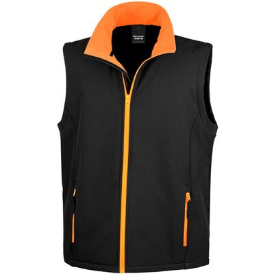 Result Kamizelka męska Soft Shell z kieszeniami Czarny/pomarańczowy r. 3XL Result Kamizelka męska Soft Shell z kieszeniami Czarny/pomarańczowy r. 3XL