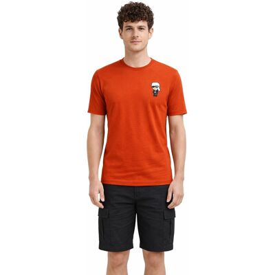 KARL LAGERFELD POMARAŃCZOWY TSHIRT Z NAKLEJKĄ MĘSKI BAWEŁNA S I4A KARL LAGERFELD POMARAŃCZOWY TSHIRT Z NAKLEJKĄ MĘSKI BAWEŁNA S I4A