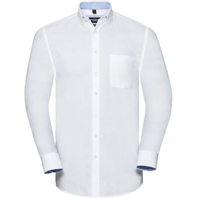 Russell Koszula Męska Z Długim Rękawem Oxford Biały/niebieski R. 2xl Russell Koszula Męska Z Długim Rękawem Oxford Biały/niebieski R. 2xl