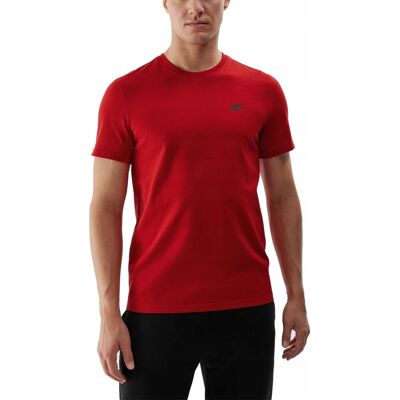 KOSZULKA 4F męska 4FWSS24TTSHM1154-61S t-shirt czerwony bawełna S KOSZULKA 4F męska 4FWSS24TTSHM1154-61S t-shirt czerwony bawełna S