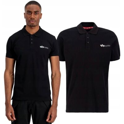 Koszulka Alpha Industries Basic Polo SL 106600 03 Czarna L Koszulka Alpha Industries Basic Polo SL 106600 03 Czarna L