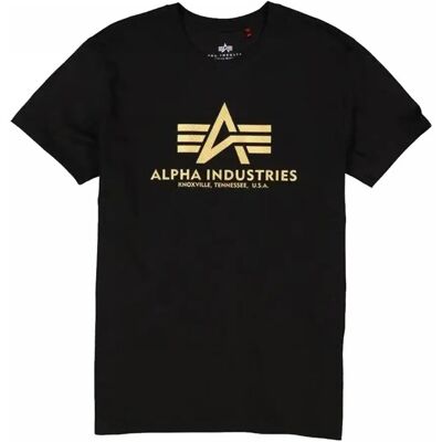 Koszulka Alpha Industries Basic T Carbon 100501CB 365 Czarna/Złota L Koszulka Alpha Industries Basic T Carbon 100501CB 365 Czarna/Złota L