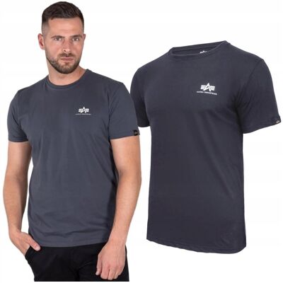Koszulka Alpha Industries Small Logo Basic 188505 136 Ciemnoszara XL Koszulka Alpha Industries Small Logo Basic 188505 136 Ciemnoszara XL
