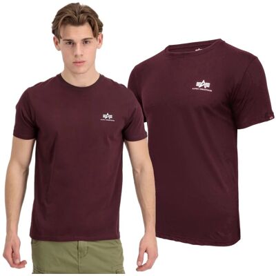 Koszulka Alpha Industries Small Logo Basic 188505 21 Bordowa 3XL Koszulka Alpha Industries Small Logo Basic 188505 21 Bordowa 3XL