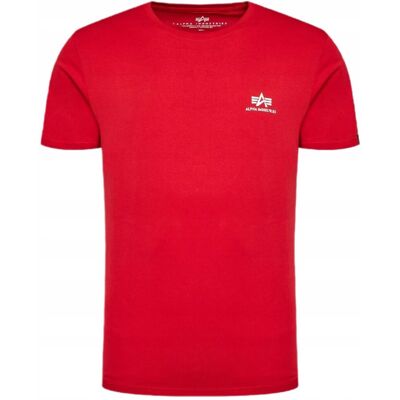Koszulka Alpha Industries Small Logo Basic 188505 328 Speed Red XXL Koszulka Alpha Industries Small Logo Basic 188505 328 Speed Red XXL