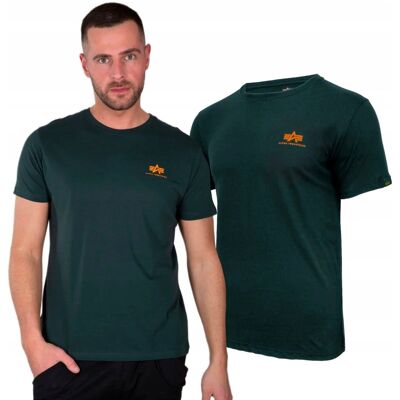 Koszulka Alpha Industries Small Logo Basic 188505 353 Dark Petrol 3XL Koszulka Alpha Industries Small Logo Basic 188505 353 Dark Petrol 3XL