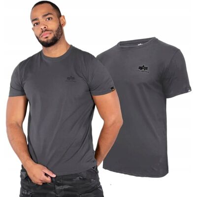 Koszulka Alpha Industries Small Logo Basic 188505 412 - Grafitowa L Koszulka Alpha Industries Small Logo Basic 188505 412 - Grafitowa L